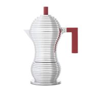 Moka a inducción, Alessi, 3 tazas, Roja